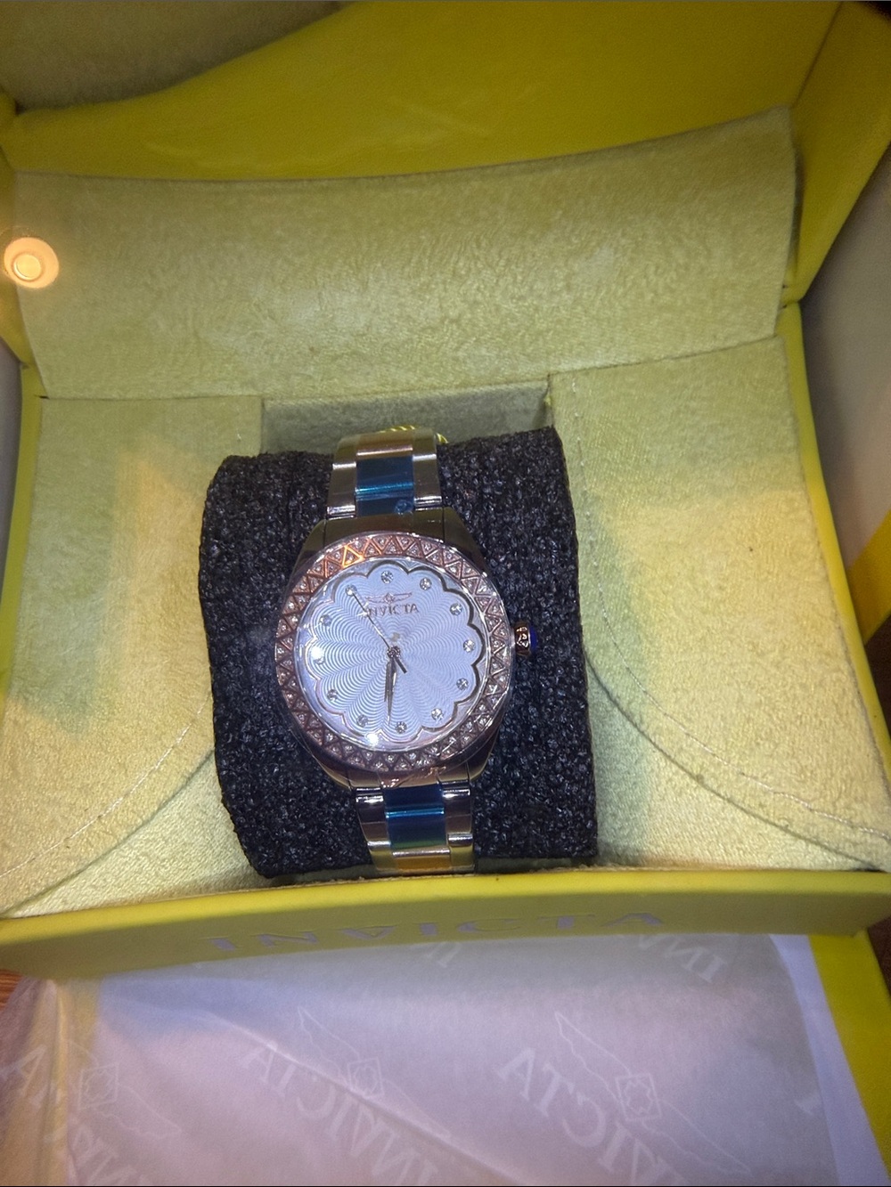 Invicta Two-Tone Rose Gold and Silver Women’s Bracelet Watch - White Dial - Picture 3 of 8